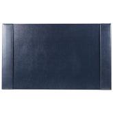 Navy Blue Bonded Leather Desk Pad, 30 x 18